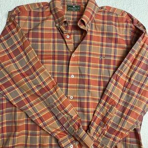 Southern Point Co. Men's Red Plaid Long Sleeve Button-Up, Size XL